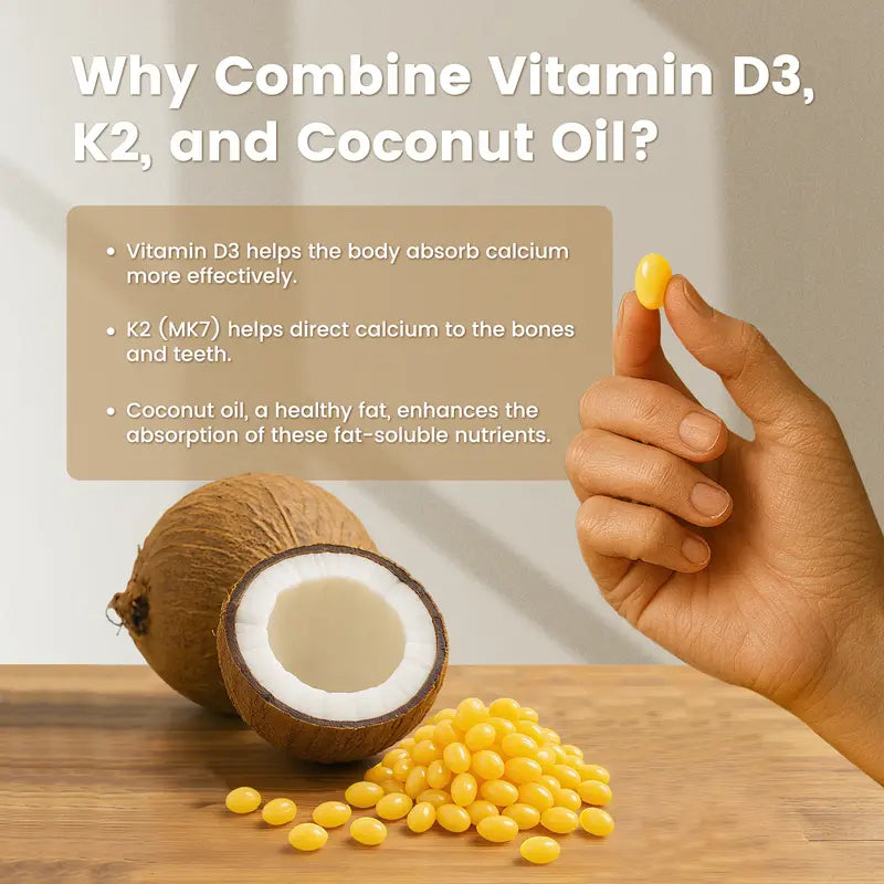 Vitamin D3 K2 10000 IU Softgels (1 year supply)