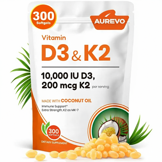 Vitamin D3 K2 10000 IU Softgels (1 year supply)